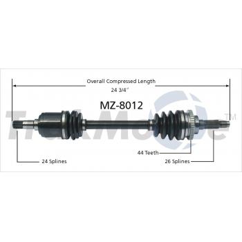 1994 Mazda MX-3 CV Axle Shaft Front Left TrakMotive MZ8012 image 1 of 3