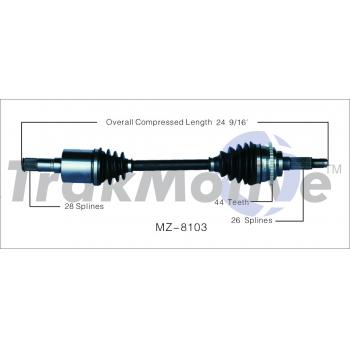 2001 Mazda Protege CV Axle Shaft Front Left TrakMotive MZ8103 image 1 of 3
