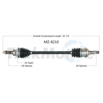 2009 Mazda CX-7 CV Axle Shaft Rear Left TrakMotive MZ8210 image 1 of 3