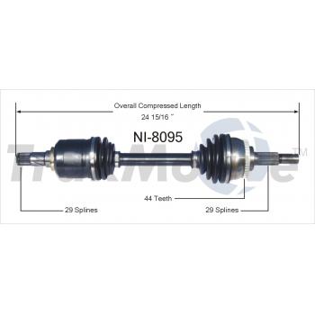 2008 Nissan Maxima CV Axle Shaft Front Left TrakMotive NI8095 image 1 of 3