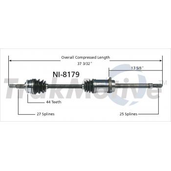 2002 Infiniti G20 CV Axle Shaft Front Right TrakMotive NI8179 image 1 of 3