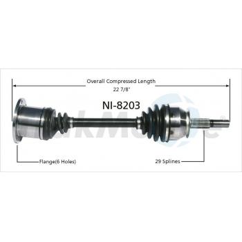 2015 Nissan Titan CV Axle Shaft Front Left TrakMotive NI8203 image 1 of 3
