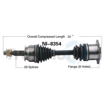 2011 Nissan Pathfinder CV Axle Shaft Front Left TrakMotive NI8354 image 1 of 3