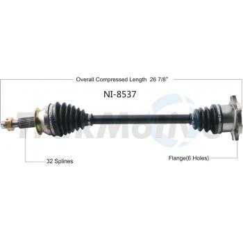 2017 Infiniti QX50 CV Axle Shaft