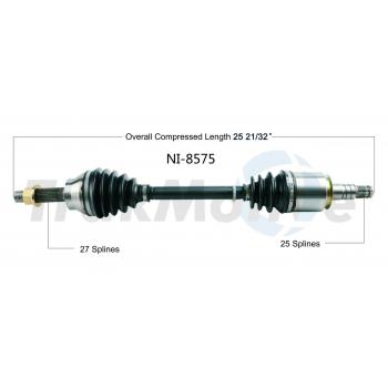 2012 Infiniti FX35 CV Axle Shaft Front Right TrakMotive NI8575 image 1 of 3