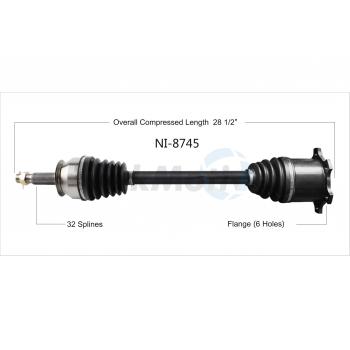 2010 Infiniti QX56 CV Axle Shaft Rear Left TrakMotive NI8745 image 1 of 3
