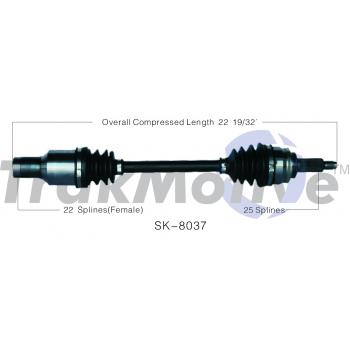 1992 Suzuki Swift CV Axle Shaft Front Right TrakMotive SK8037 image 1 of 3