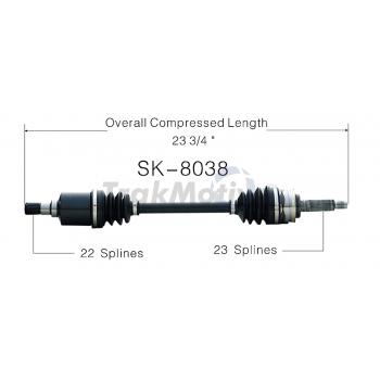 1992 Suzuki Swift CV Axle Shaft Front Left TrakMotive SK8038 image 1 of 3