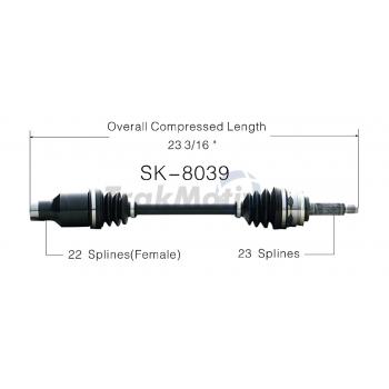 1992 Suzuki Swift CV Axle Shaft Front Right TrakMotive SK8039 image 1 of 3