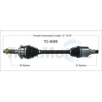 2007 Toyota Sequoia CV Axle Shaft Front Left TrakMotive TO8088 image 1 of 3