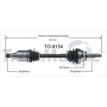 2005 Toyota RAV4 CV Axle Shaft Front Left TrakMotive TO8154 image 1 of 3