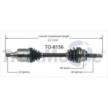 2005 Toyota RAV4 CV Axle Shaft Front Left TrakMotive TO8156 image 1 of 3