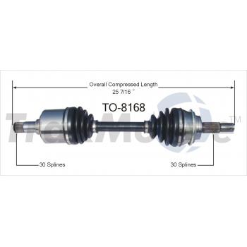 2023 Toyota 4Runner CV Axle Shaft Front Left TrakMotive TO8168 image 1 of 3
