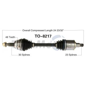 2007 Lexus RX350 CV Axle Shaft Front Left TrakMotive TO8217 image 1 of 3