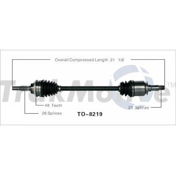 2007 Lexus RX350 CV Axle Shaft Rear Left TrakMotive TO8219 image 1 of 3
