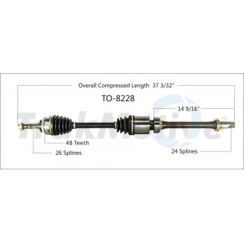 2013 Toyota Matrix CV Axle Shaft