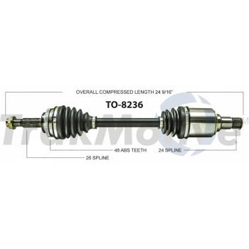 2013 Toyota Matrix CV Axle Shaft Front Left TrakMotive TO8236 image 1 of 3