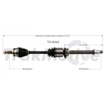 2016 Scion TC CV Axle Shaft Front Right TrakMotive TO8342 image 1 of 3