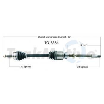 2016 Toyota RAV4 CV Axle Shaft Front Right TrakMotive TO8384 image 1 of 3