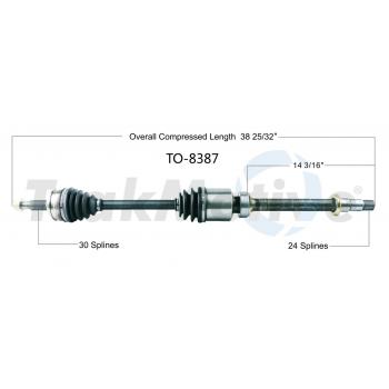 2016 Toyota RAV4 CV Axle Shaft Front Right TrakMotive TO8387 image 1 of 3