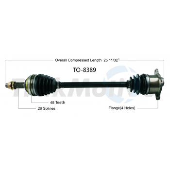 2005 Toyota RAV4 CV Axle Shaft Rear Left TrakMotive TO8389 image 1 of 3