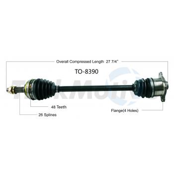 2005 Toyota RAV4 CV Axle Shaft Rear Right TrakMotive TO8390 image 1 of 3