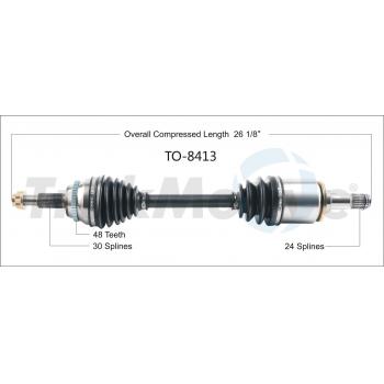 2012 Lexus RX450h CV Axle Shaft Front Left TrakMotive TO8413 image 1 of 3