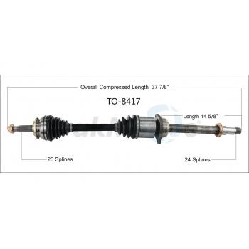 2016 Scion TC CV Axle Shaft Front Right TrakMotive TO8417 image 1 of 3