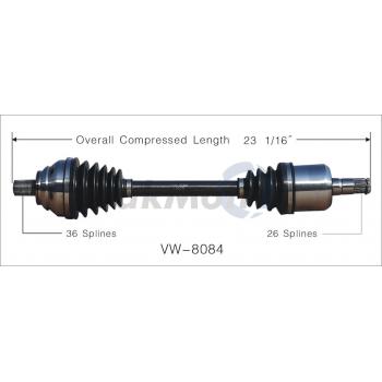 2013 Volkswagen Golf CV Axle Shaft Front Left TrakMotive VW8084 image 1 of 3