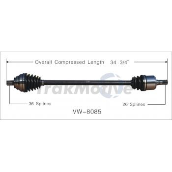 2013 Volkswagen Golf CV Axle Shaft Front Right TrakMotive VW8085 image 1 of 3