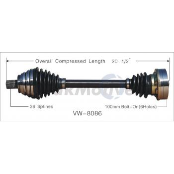 2013 Volkswagen Golf CV Axle Shaft Front Left TrakMotive VW8086 image 1 of 3