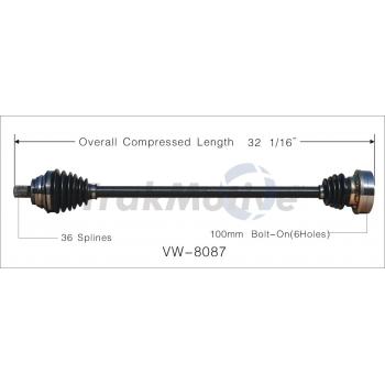 2013 Volkswagen Golf CV Axle Shaft Front Right TrakMotive VW8087 image 1 of 3