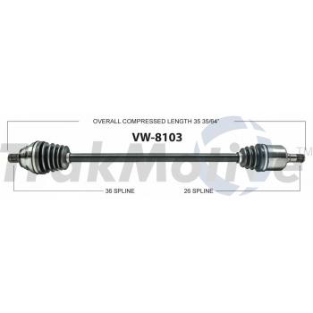 2010 Volkswagen Passat CV Axle Shaft Front Right TrakMotive VW8103 image 1 of 3