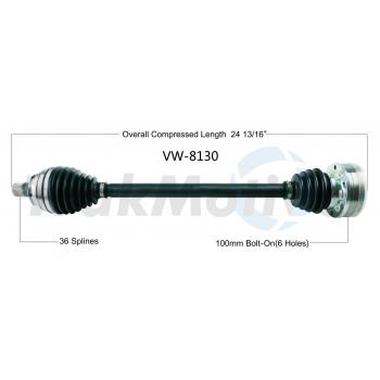 2013 Audi TT RS Quattro CV Axle Shaft