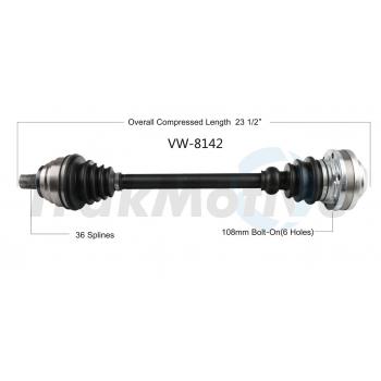 2018 Volkswagen Golf CV Axle Shaft Front Right TrakMotive VW8142 image 1 of 3