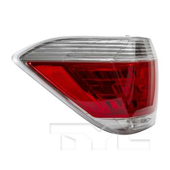 2011 Toyota Highlander Tail Light Assembly Left TYC 11635000 image 3 of 4