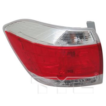 2011 Toyota Highlander Tail Light Assembly Left TYC 116350009 image 1 of 4