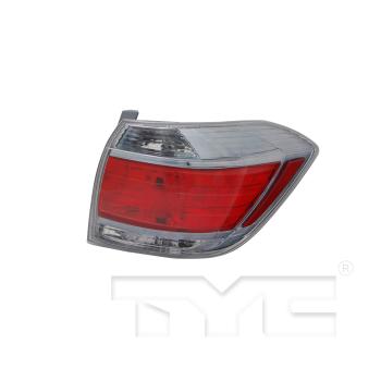 2011 Toyota Highlander Tail Light Assembly Left TYC 11635601 image 1 of 2