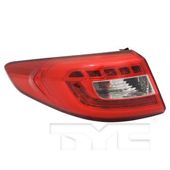 2017 Hyundai Sonata Tail Light Assembly Left Outer TYC 11672400 image 1 of 4