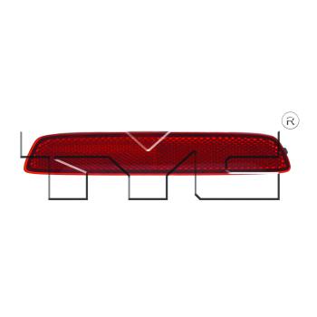 2014 Chevrolet Trax Reflector Assembly Rear Right TYC 175381009 image 2 of 2