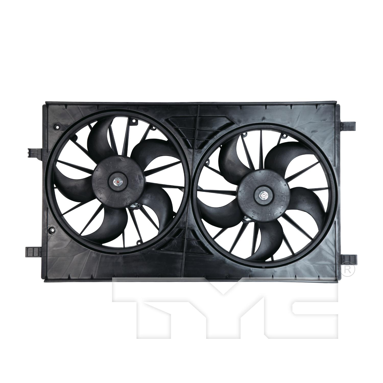 TYC 621570 Dual Radiator and Condenser Fan Assembly product image 1 of 3