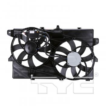 2013 Ford Edge Dual Radiator and Condenser Fan Assembly TYC 622030 image 2 of 3