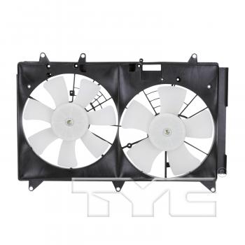 2009 Mazda CX-7 Dual Radiator and Condenser Fan Assembly TYC 622510 image 1 of 4