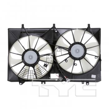 2011 Lexus RX450h Dual Radiator and Condenser Fan Assembly TYC 622680 image 2 of 3
