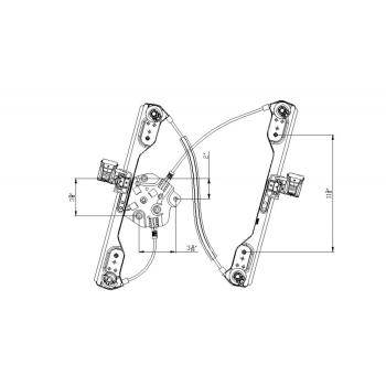 2007 Chrysler 300 Power Window Motor and Regulator Assembly Front Left TYC 660398 image 1 of 1