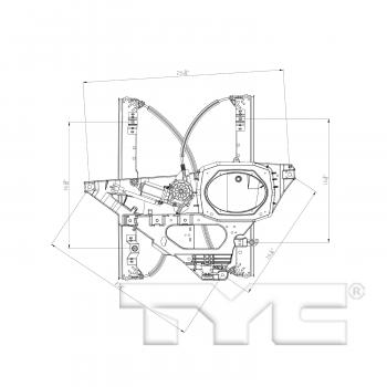 2004 Lincoln Navigator Power Window Motor and Regulator Assembly Front Right TYC 660547 image 1 of 4